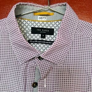 Ted Baker Men's Purple Patterned Shirt